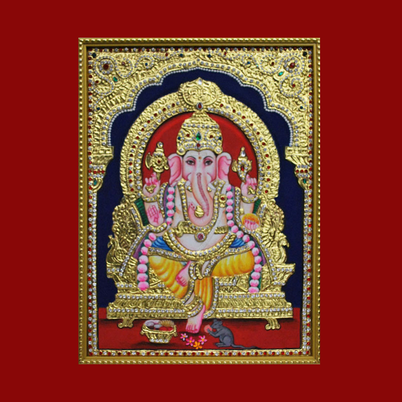 Ganeshji Tanjore Painting Gurugram
