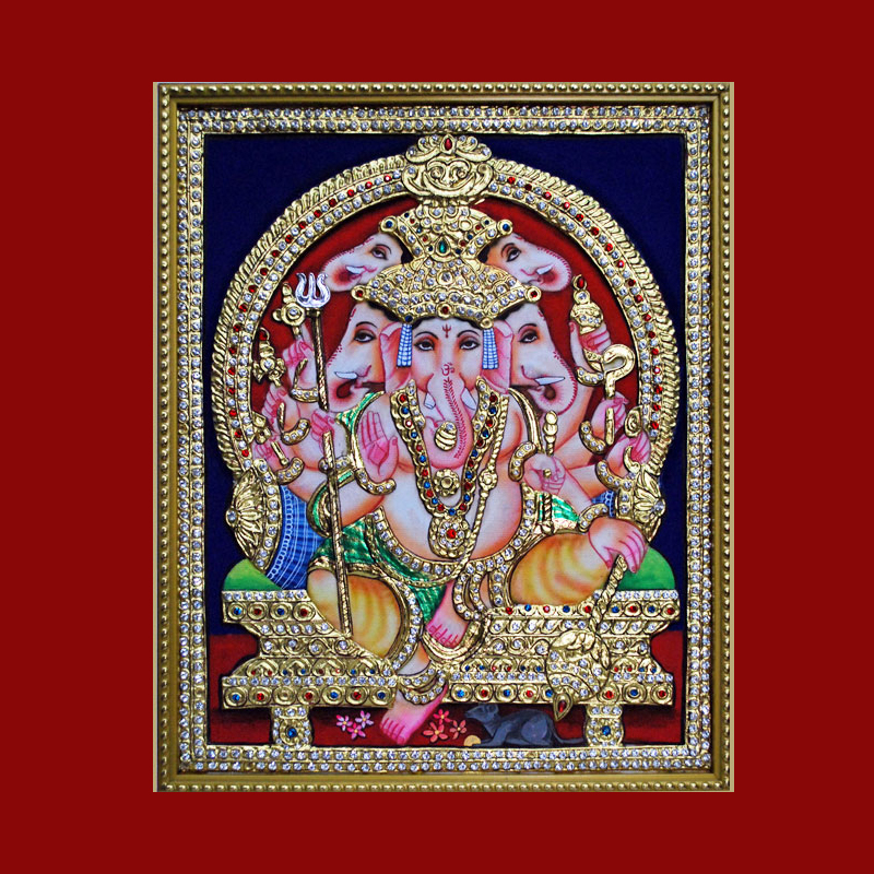 Ganeshji Tanjore Painting Noida